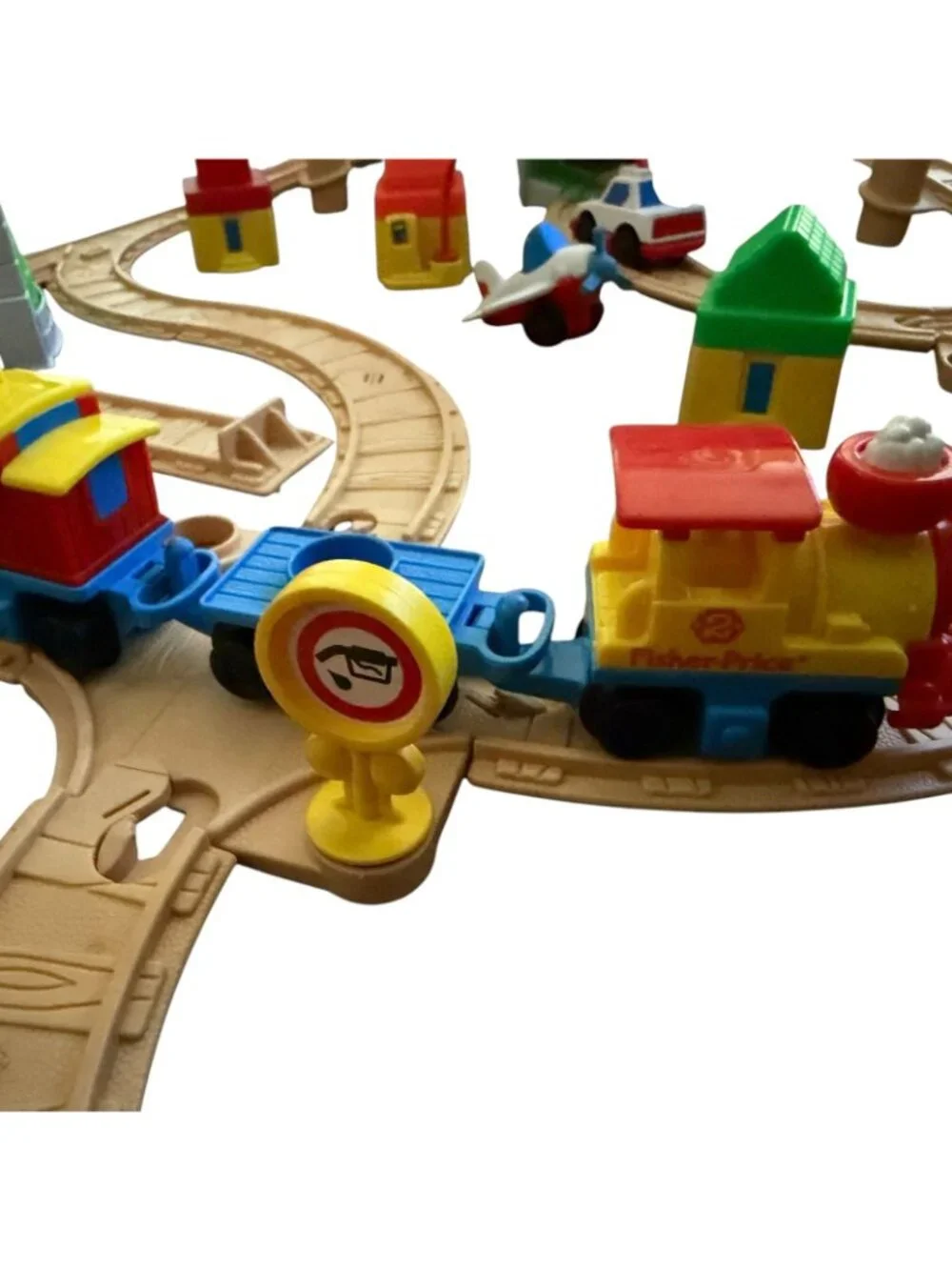 Fisher-Price Flip Track Rail & Road Set MISSING CRANE & DUMP TRUCK